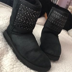 Black Uggs with Swarovski crystals